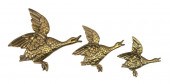 GRADUATED SET OF THREE BRASS S