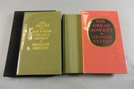 GRAHAM GREENE. Four signed