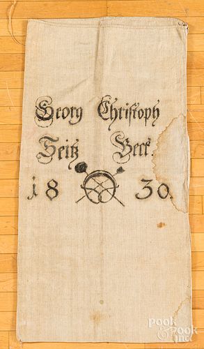 GRAIN BAG, INSCRIBED GEORG