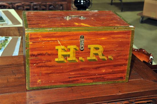GRAIN DECORATED BOX. American  late
