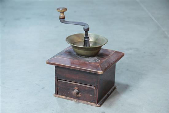 GRAIN PAINTED COFFEE GRINDER.