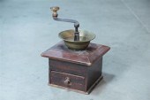 GRAIN PAINTED COFFEE GRINDER.