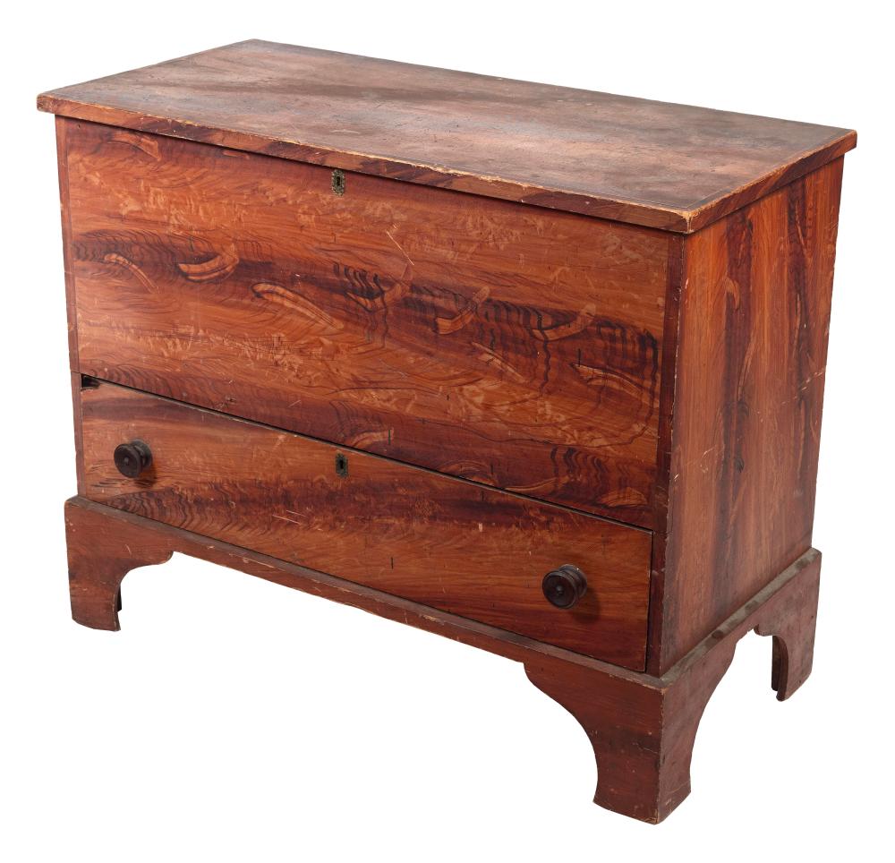 GRAIN-PAINTED PINE BLANKET CHEST