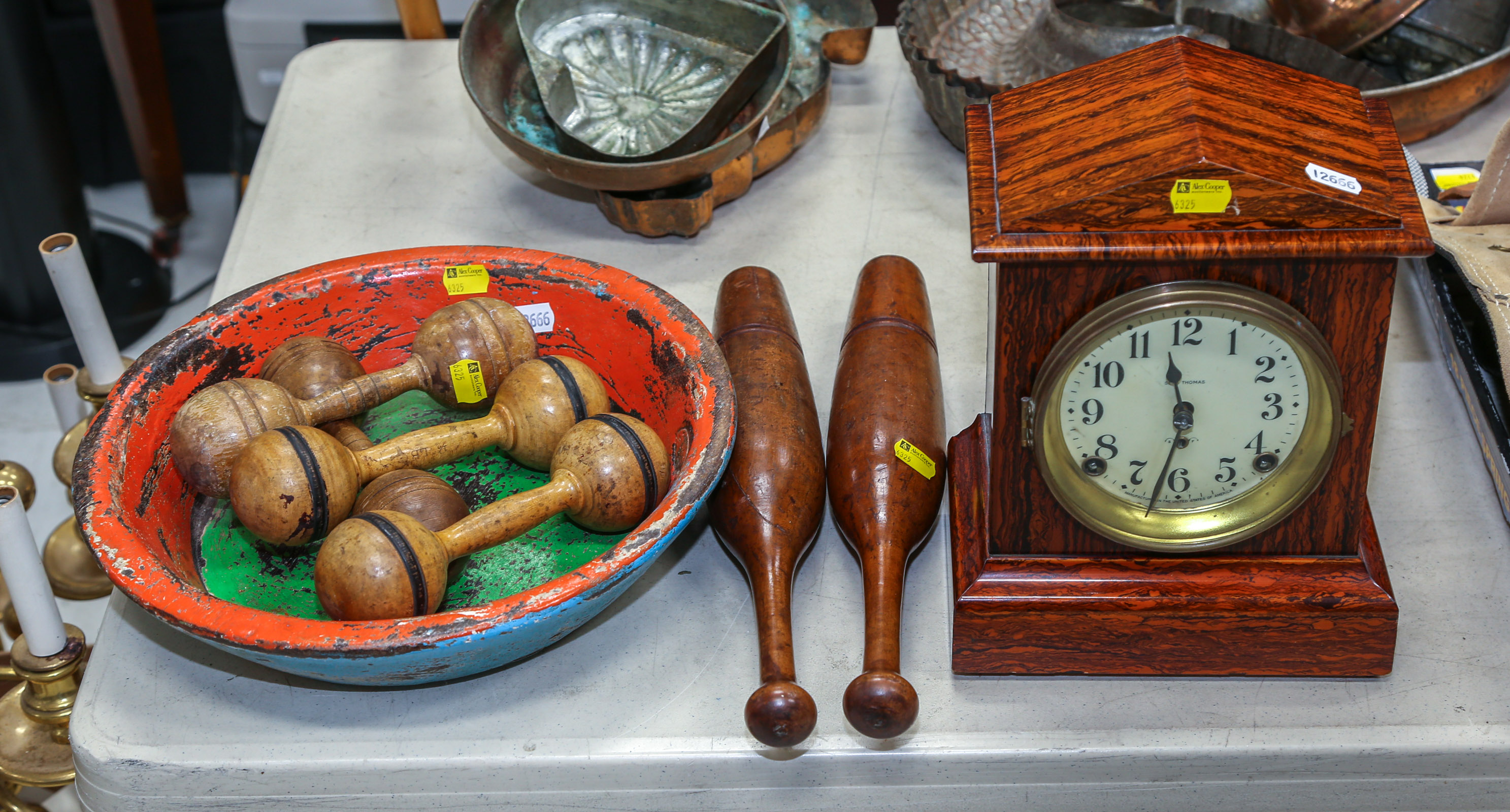 GRAIN PAINTED SETH THOMAS CLOCK &