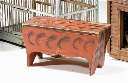 Grain painted stool    19th