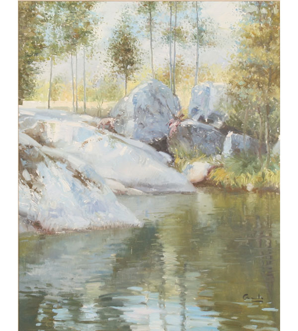 Granada "Mountain Lake" Oil on