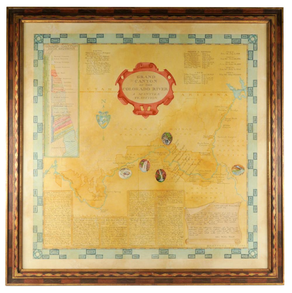 GRAND CANYON MAPoil on canvas;