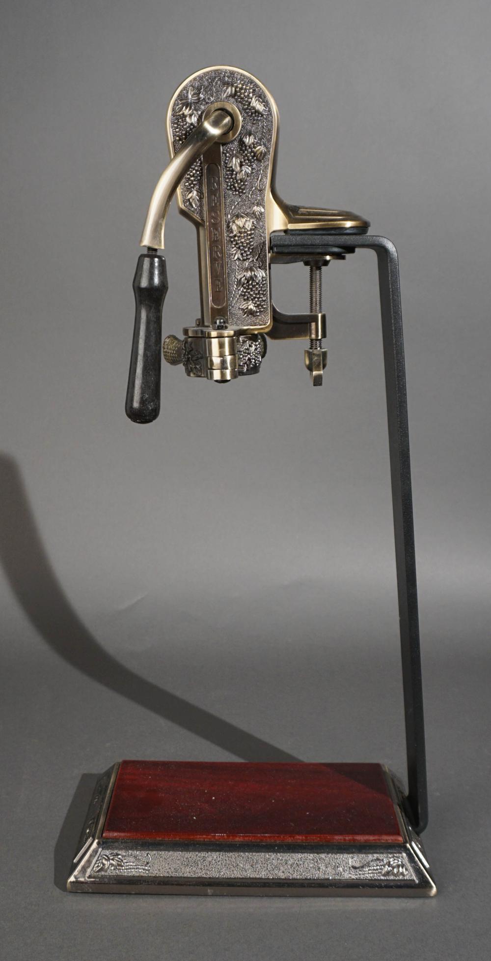 GRAND PATINATED METAL TABLE WINE