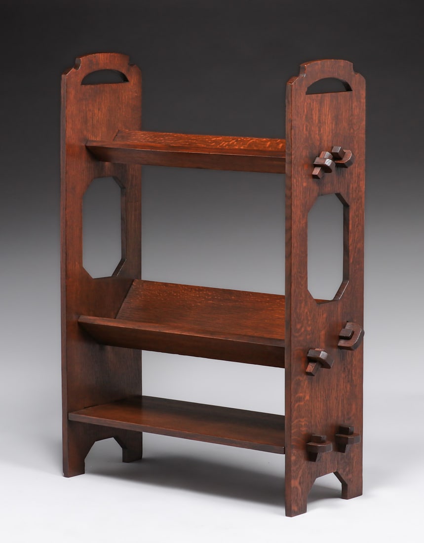 GRAND RAPIDS OAK CUTOUT BOOK TROUGH