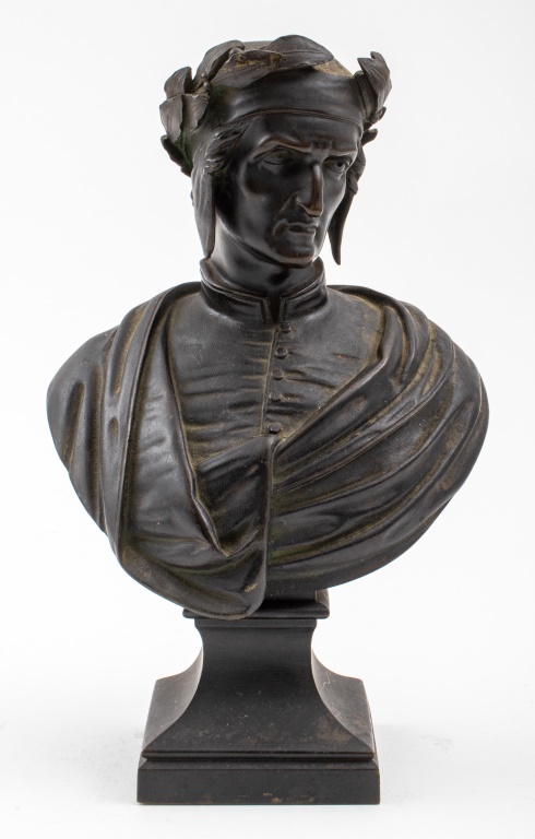 GRAND TOUR BRONZE BUST OF DANTE