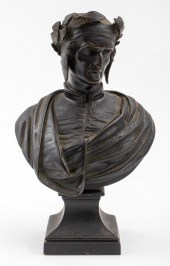 GRAND TOUR BRONZE BUST OF DANT