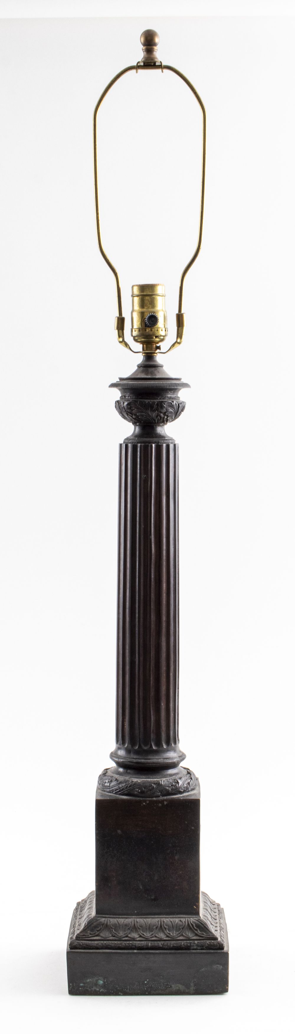 GRAND TOUR BRONZE COLUMN TABLE LAMP