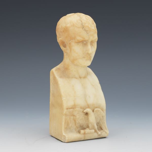GRAND TOUR CARVED ALABASTER BUST OF