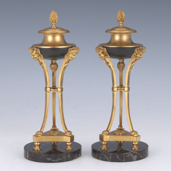 GRAND TOUR PAIR OF D'ORE BRONZE AND