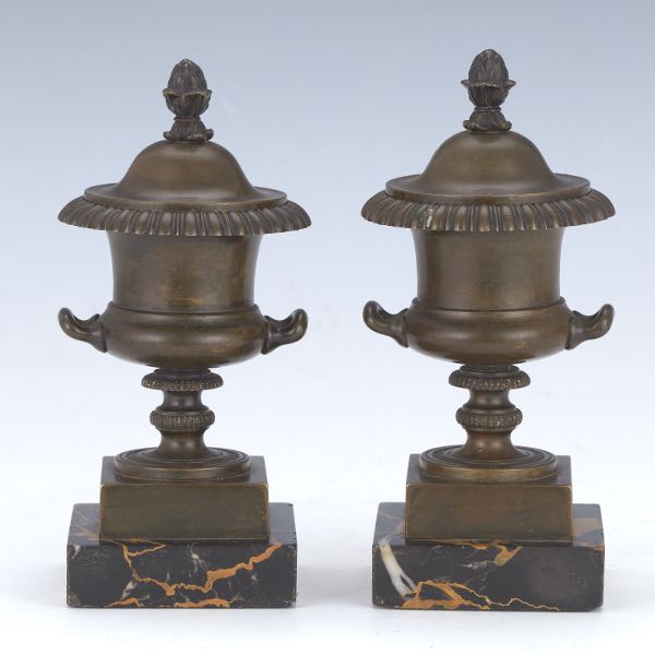 GRAND TOUR PAIR OF PATINATED BRONZE