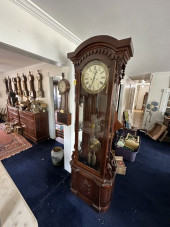 GRANDFATHER CLOCK, VICTORIAN,