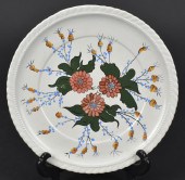 GRANDMA MOSES DECORATED PLATE.