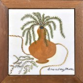 GRANDMA MOSES POTTERY TILE. A
