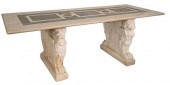 GRANITE TOP TABLE, HAVING GLAS
