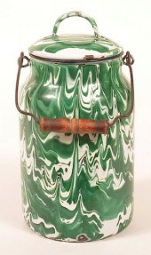GRANITE WARE GREEN LARGE SWIRL