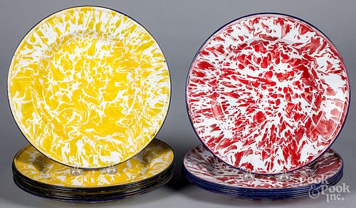 GRANITEWARE PLATES, 20TH