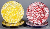 GRANITEWARE PLATES, 20TH C.Gra
