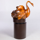 GRANT MILLER CARVED WOOD SWAN