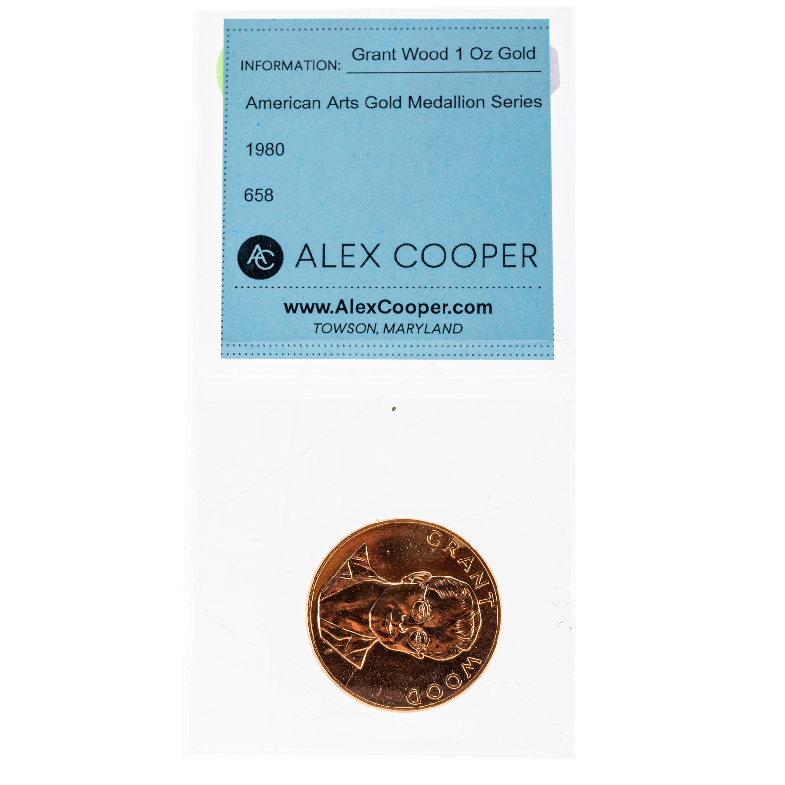 GRANT WOOD 1 TROY OUNCE GOLD