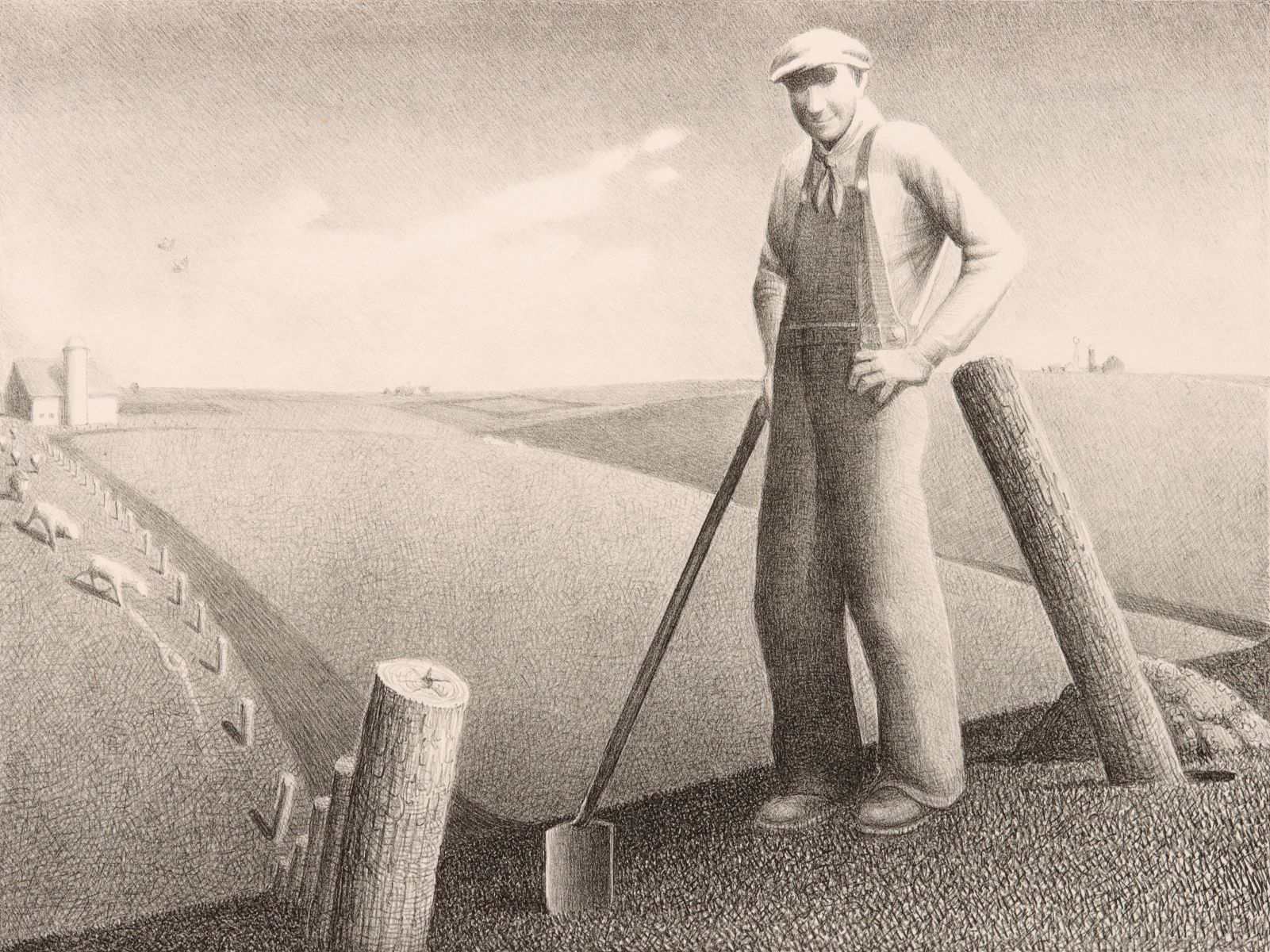 GRANT WOOD (1891-1942) PENCIL