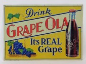 GRAPE OLA EMBOSSED TIN ADVERTI