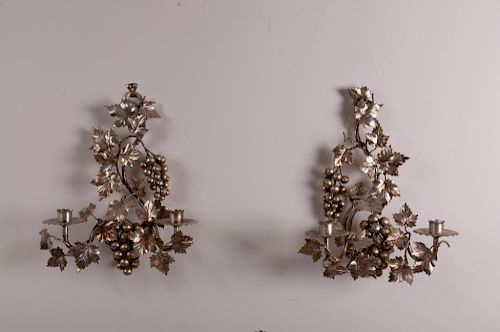 GRAPEVINE WALL SCONCES, PAIRPair of