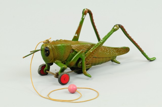 GRASSHOPPER PULL TOY Hubley classic