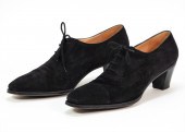 GRAVATI BLACK SUEDE OXFORD HEE