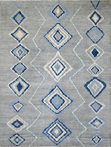GRAY AND BLUE MOROCCAN BERBER