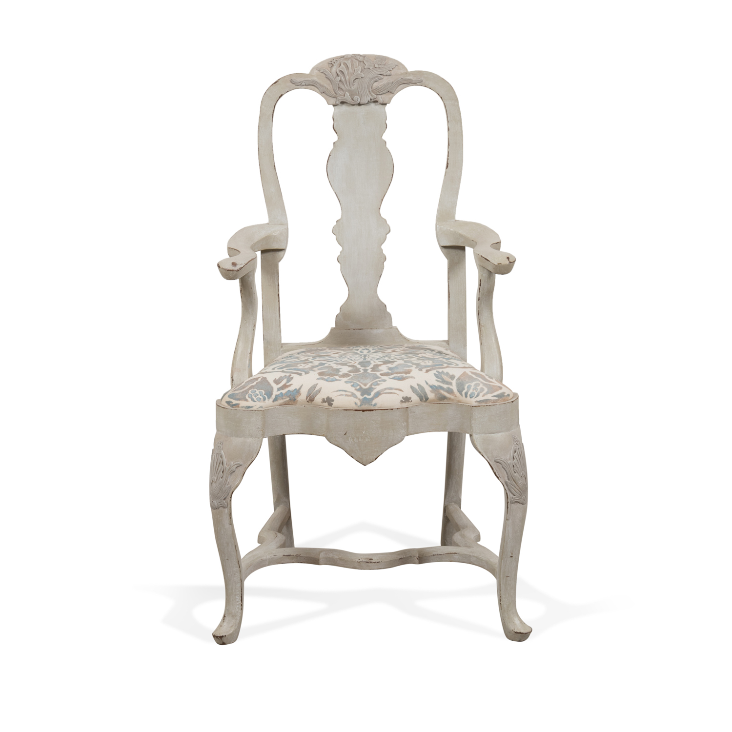 GRAY DISTRESSED PAINTED QUEEN