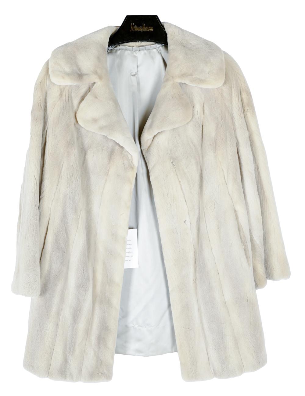 GRAY FUR COATno label; shoulder