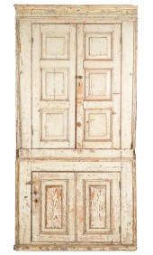GRAY PAINTED CABINETof semi-ci