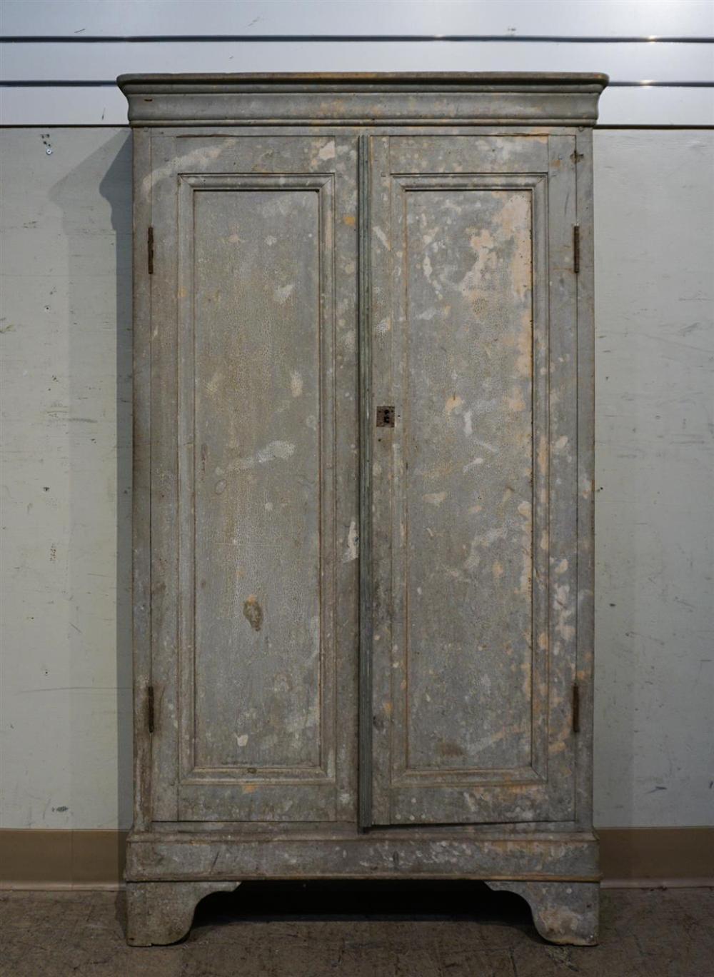GRAY PAINTED PINE DOUBLE DOOR
