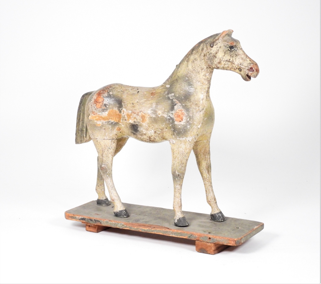 GREAT 19C. AMERICAN FOLK PAINTED