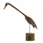 GREAT BLUE HERON CARVING BY HO