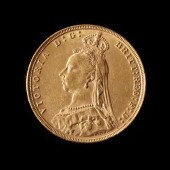 GREAT BRITAIN, 1891 GOLD SOVER