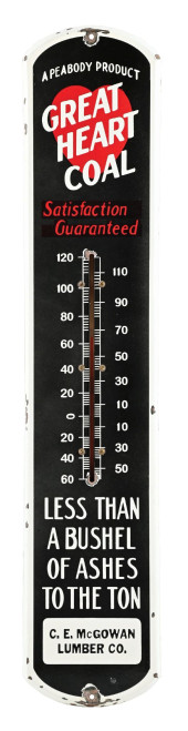 GREAT HEART COAL THERMOMETER W