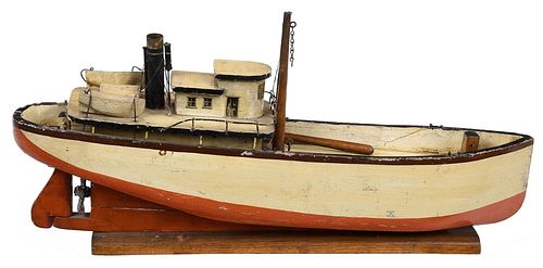 GREAT LAKES FOLK ART TUGBOAT SHIP