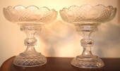 GREAT PAIR OF ENGLISH CUT GLAS