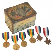 GREAT WAR MEDALS AND A RARE RI