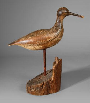 Greater Yellowlegs shorebird decoy,