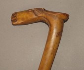 GRECIAN FOLK ART CARVED HORSEH