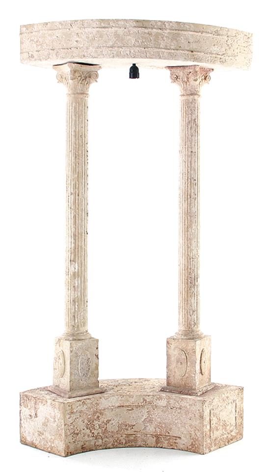 Grecian ruins display semi-circular