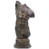 GRECO ROMAN BRONZE TORSO NUDED