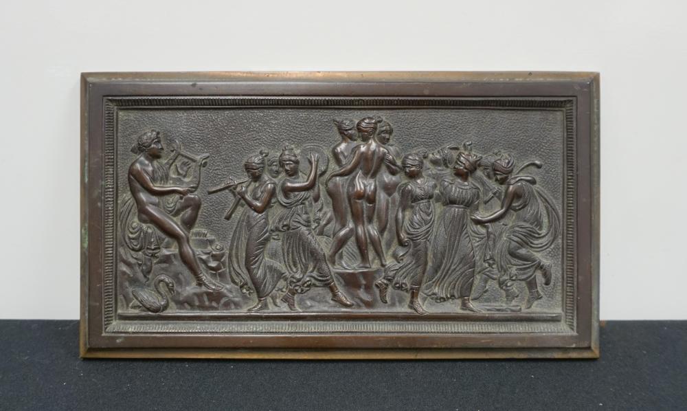 GRECO-ROMAN STYLE BRONZE PANEL OF